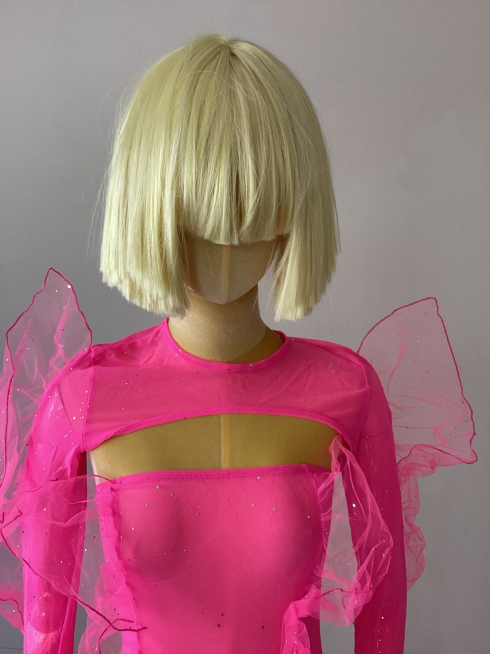 Dolls Kill Neon Hot Pink Ruffled Mini Dress - Picture 5 of 7